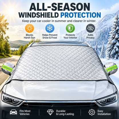 🚗 Magnetic Windshield Cover – All-Season Sun, Snow & Frost Protector for Cars, SUVs & Trucks (offer)