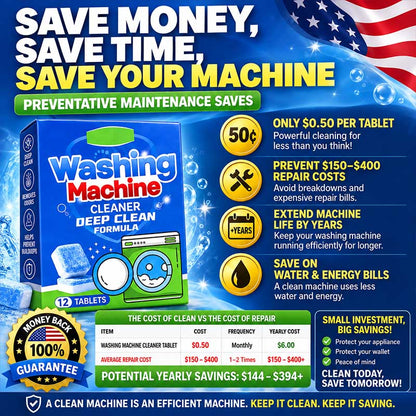 🧼🌀Washing Machine Cleaner Tablets