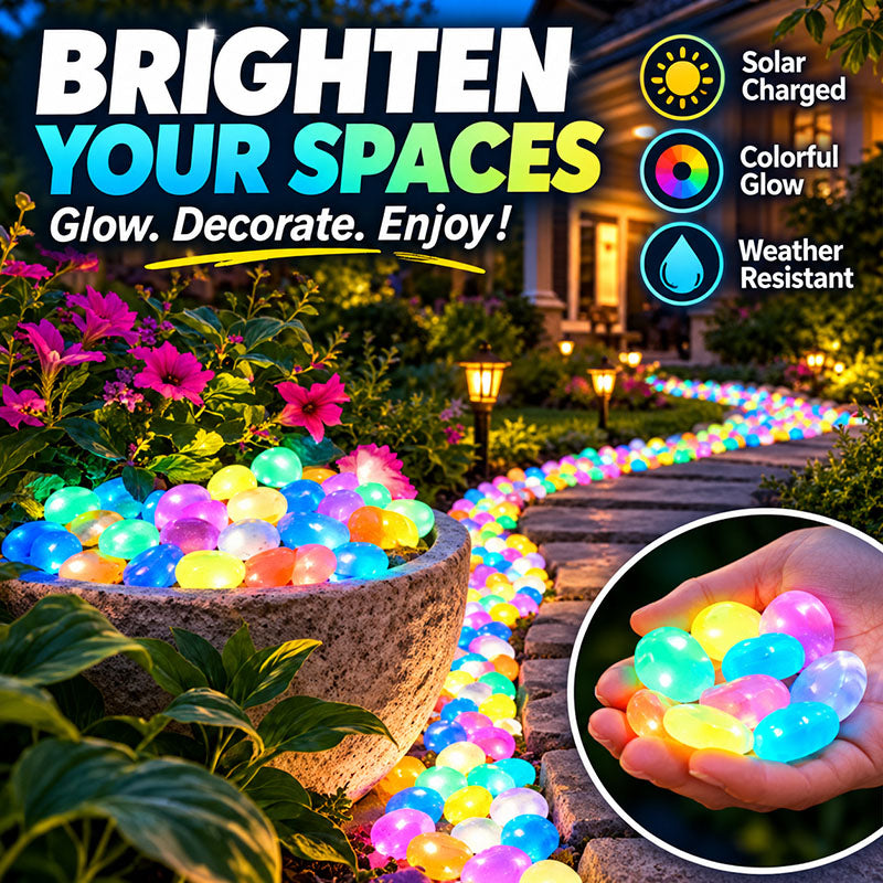 ✨ Mixed-Color Glow-in-the-Dark Garden Stones – Bring Your Garden to Life After Sunset