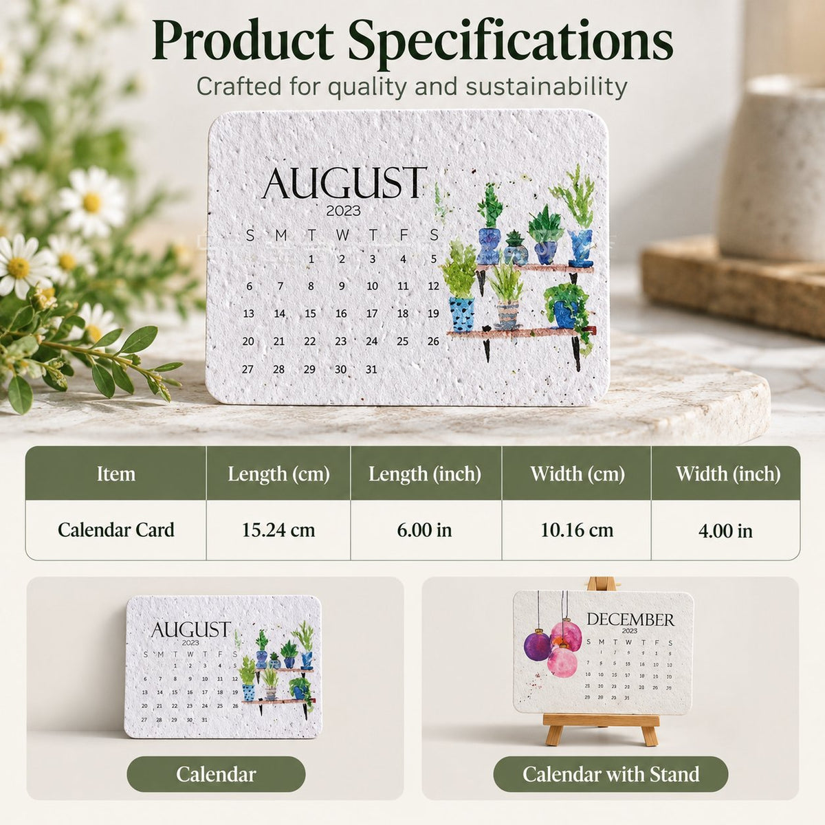 🌱 2027 Plantable Seed Paper Calendar — Use It, Then Grow It (OFFER)