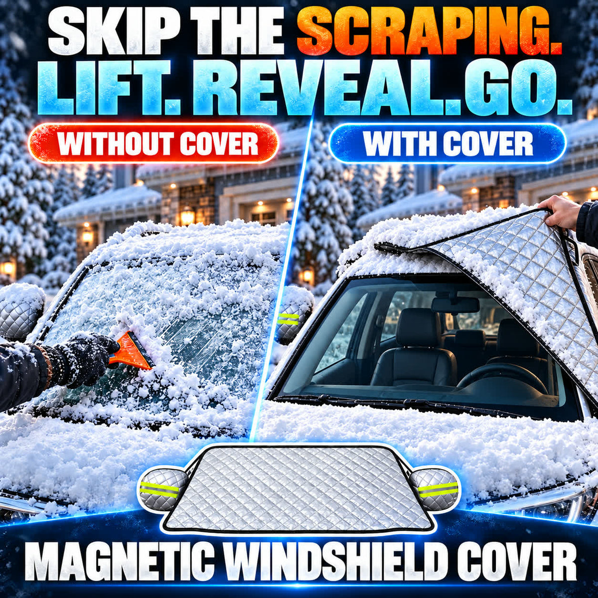 🚗 Magnetic Windshield Sun & Snow Cover