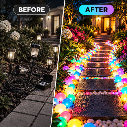 ✨ Mixed-Color Glow-in-the-Dark Garden Stones – Bring Your Garden to Life After Sunset