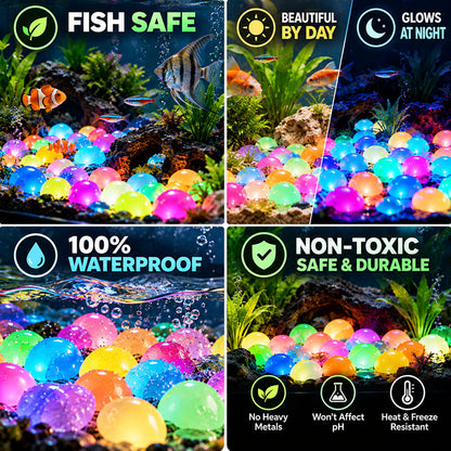 ✨ Mixed-Color Glow-in-the-Dark Garden Stones – Bring Your Garden to Life After Sunset