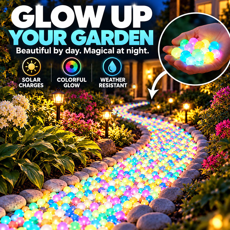 ✨ Mixed-Color Glow-in-the-Dark Garden Stones – Bring Your Garden to Life After Sunset