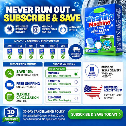🧼🌀Washing Machine Cleaner Tablets