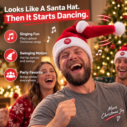 🎅 Singing & Dancing Santa Hat – The Christmas Hat That Steals the Party (offer)