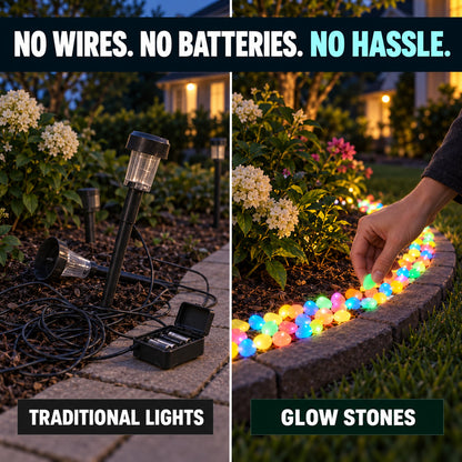 ✨ Mixed-Color Glow-in-the-Dark Garden Stones – Bring Your Garden to Life After Sunset (offer)