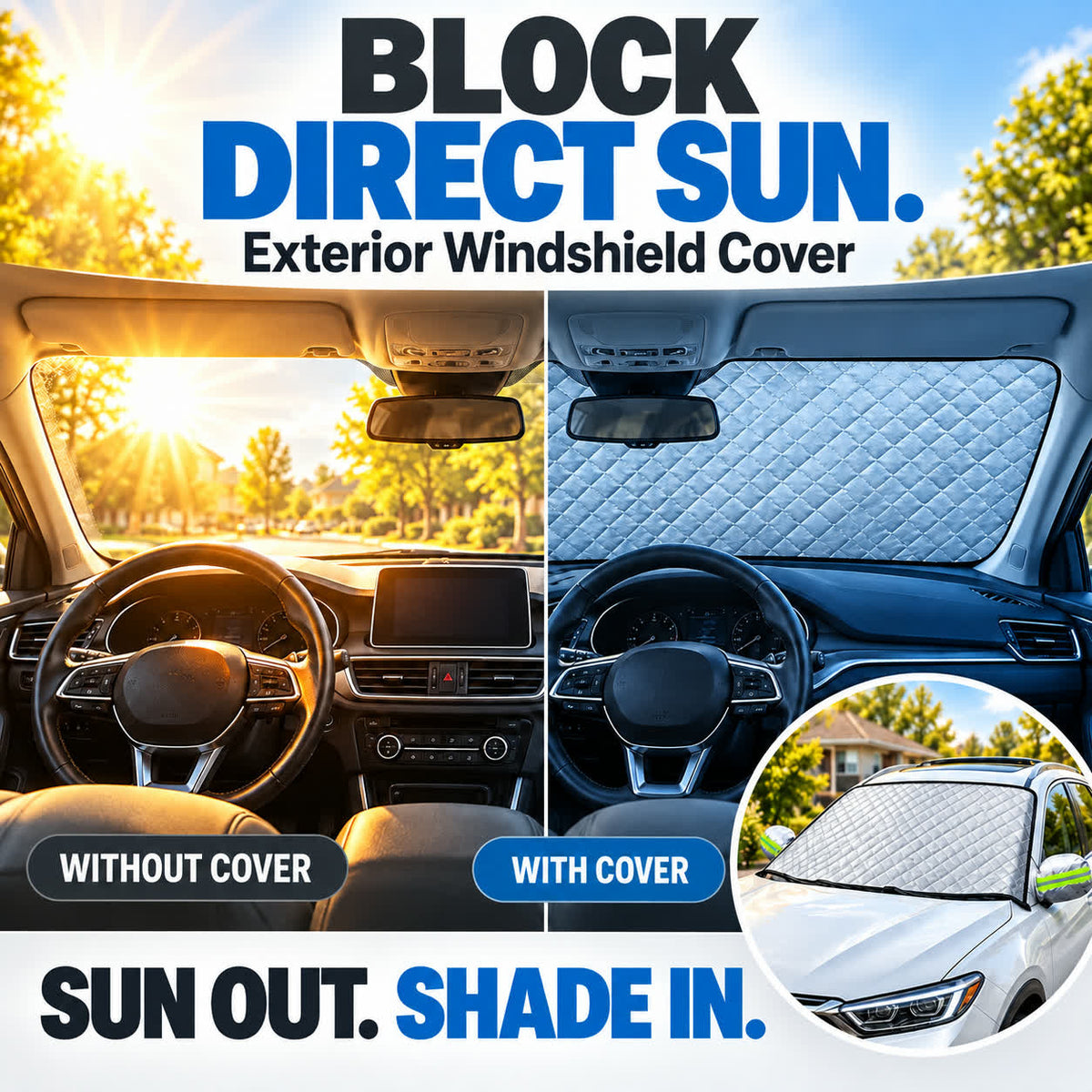 🚗 Magnetic Windshield Sun & Snow Cover