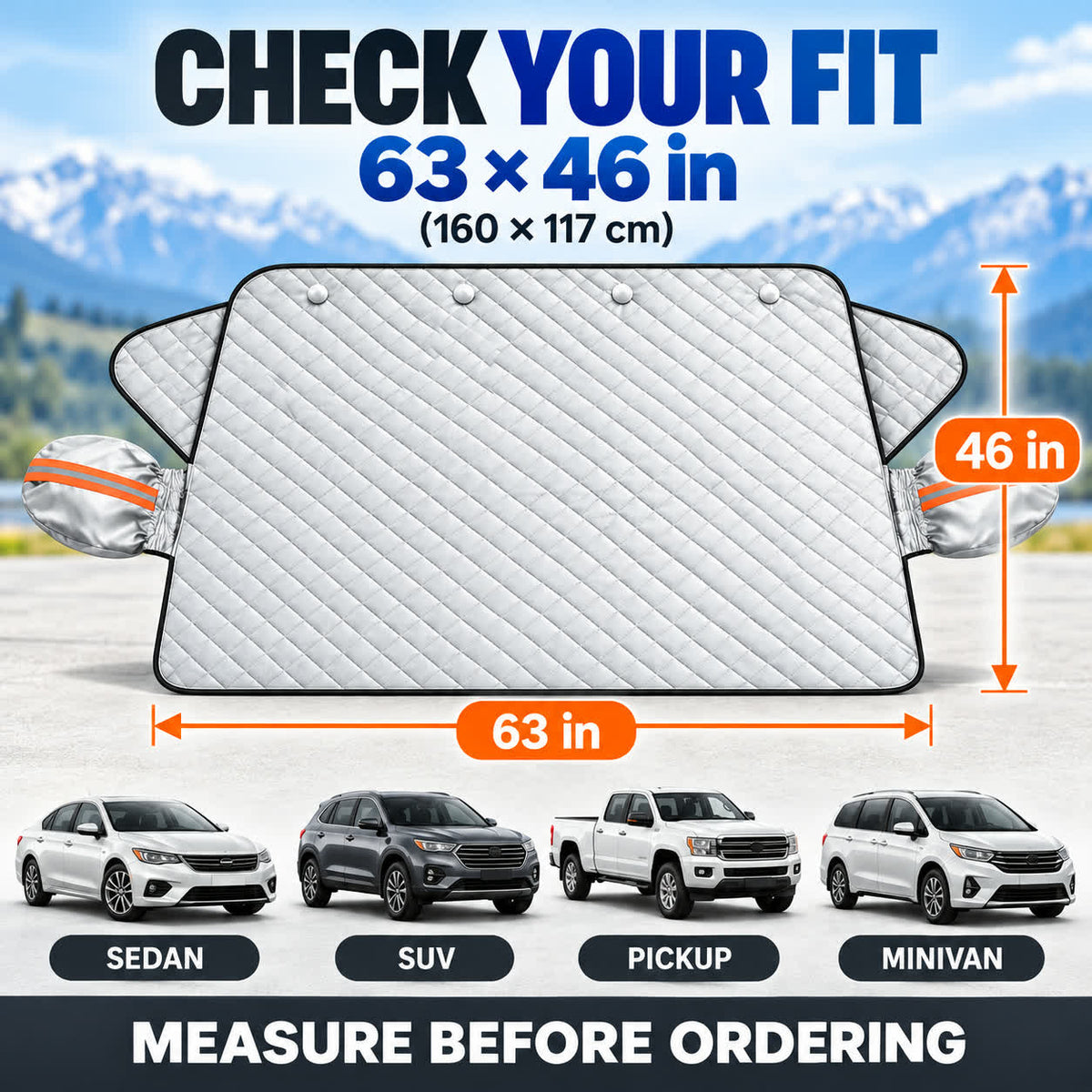 🚗 Magnetic Windshield Sun & Snow Cover