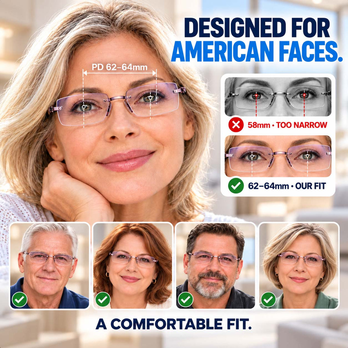 👓Multi-Zone Photochromic Reading Glasses