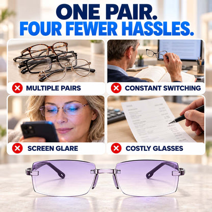 👓Multi-Zone Photochromic Reading Glasses