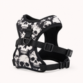 Skull print no-pull dog harness